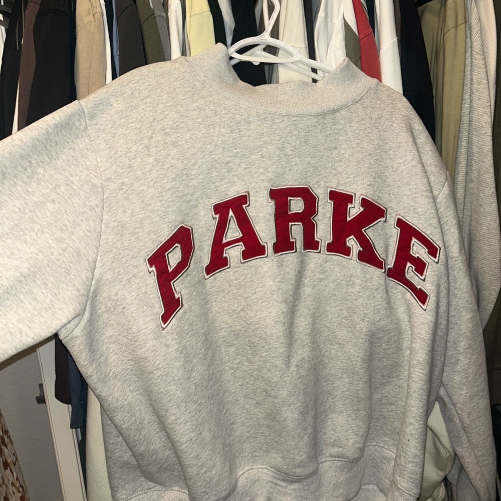 Parke Gray and Red Mockneck